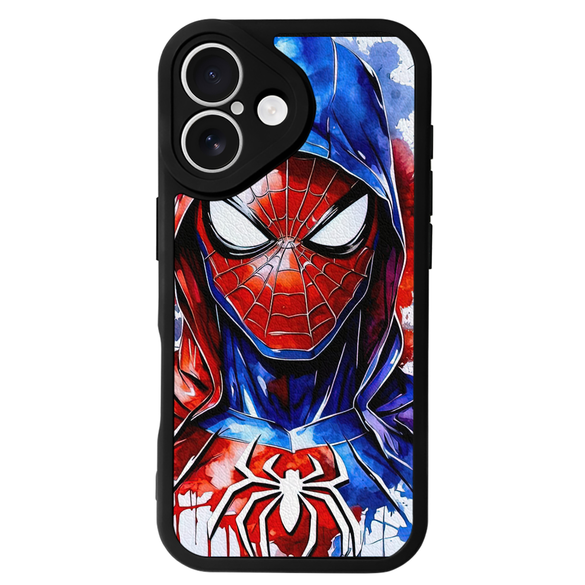 Spider Man スパイダーマン 【iPhone 16シリーズ対応】シリコンスマホケース（レザー調） 材質：シリコン